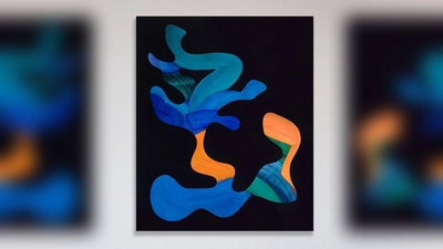 Kunstwerk von Mary Kim und Carolin Leyck aus ihrer aktuell gemeinsamen Ausstellung „look at - look around” in der KVD-Galerie.  (Foto: Mary Kim und Carolin Leyck)