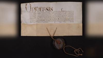 1488 ausgefertigt: Urkunde über die Schenkung von Reliquien durch das römische Zisterzienserkloster Tre Fontane an das Kloster Altomünster. (Foto: Archiv und Bibliothek des Erzbistums München und Freising)