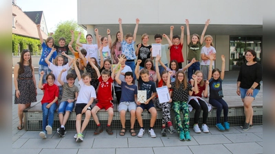 Die Lesesieger im April: die Klasse 5g am Ignaz-Taschner-Gymnasium. (Foto: Stadtbücherei)