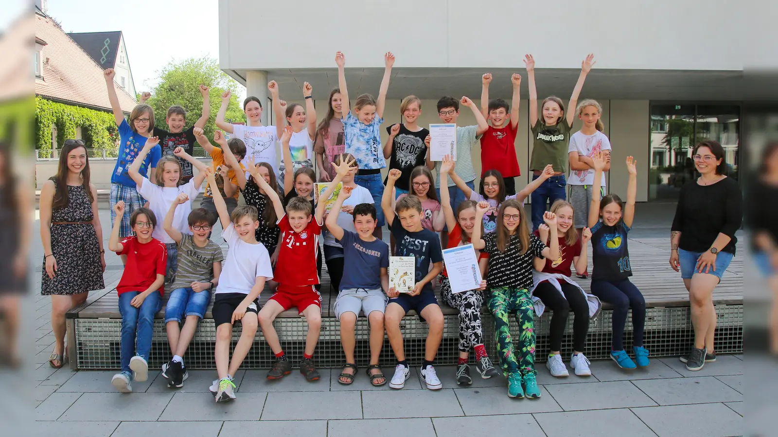 Die Lesesieger im April: die Klasse 5g am Ignaz-Taschner-Gymnasium. (Foto: Stadtbücherei)