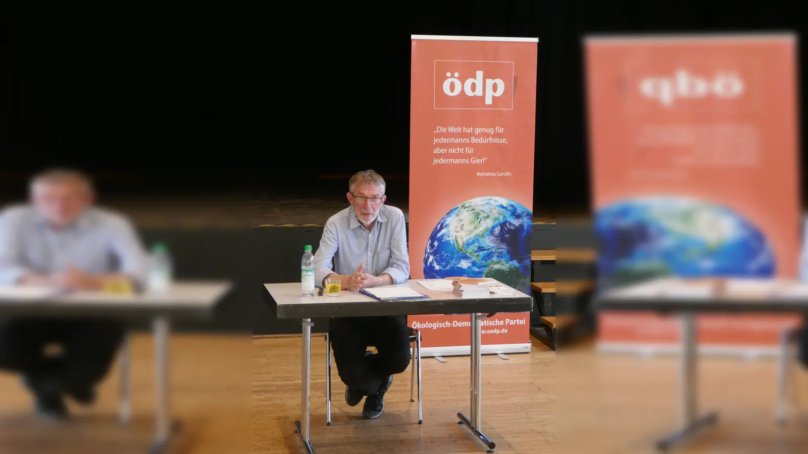  Der langjährige ÖDP-Landesvorsitzende Bernhard Suttner bei der Lesung. (Foto: Bernhard Suttner)