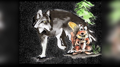 Lesenacht mit Habbi und dem Wolf. (Foto: ECHO e.V.)