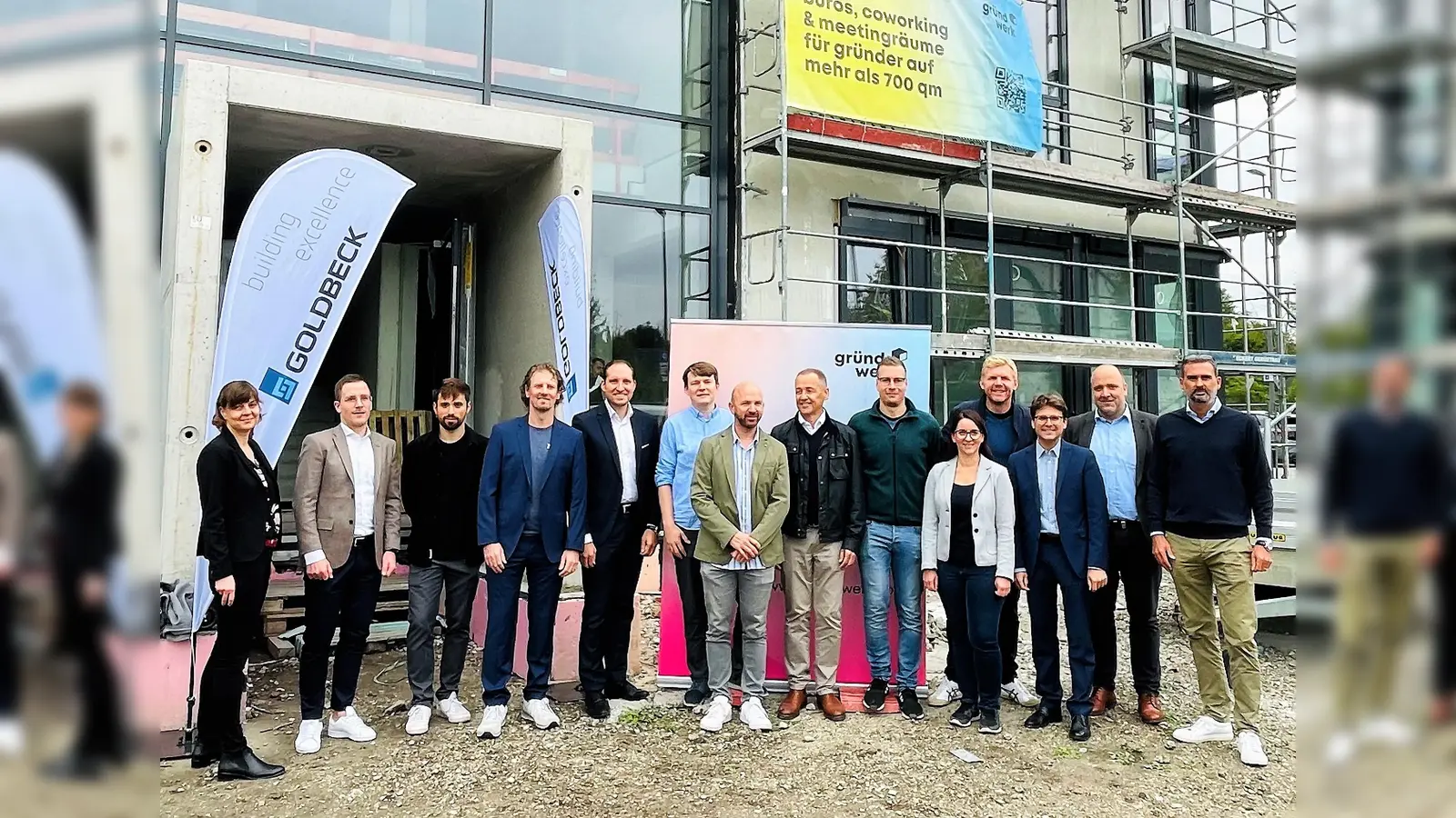 Nach dem Baustart am 2. Mai konnte das neue Dachauer Gründerzentrum nun schon Richtfest feiern. (Foto: Weimer & Paulus GmbH)