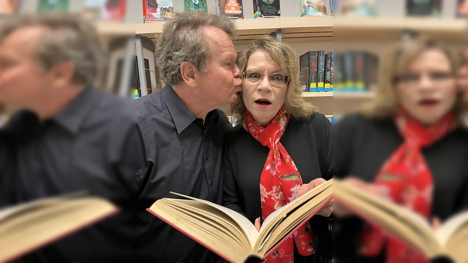 Anke Schwalbe und Peter Kraft lesen und spielen Geschichten über die Liebe. (Foto: pirvat)