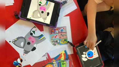 Tablet-Kunst können Kinder im DAKS entdecken. (Foto: ECHO e.V.)