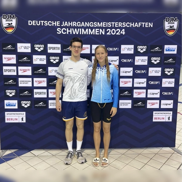 Die Karlsfelder Toptalente Catalina Hasenclever und Louis Nowak sind deutsche Spitze im Schwimmen. (Foto: TSV Eintracht Karlsfeld)