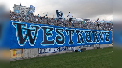 Heimat der Löwenfans: Westkurve im Grünwalder Stadion. (Foto: Anne Wild)